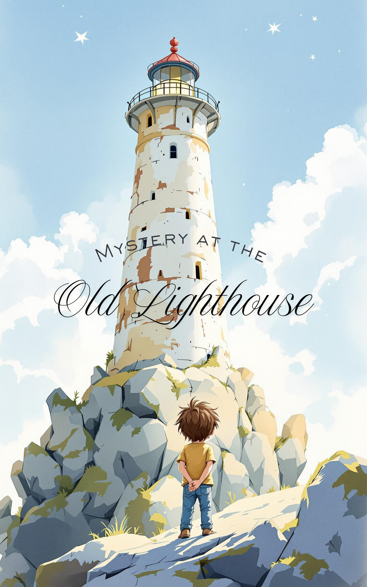 Little boy exploring the lighthouse on a bright day in a Put Me In The Story Canada personalized book.