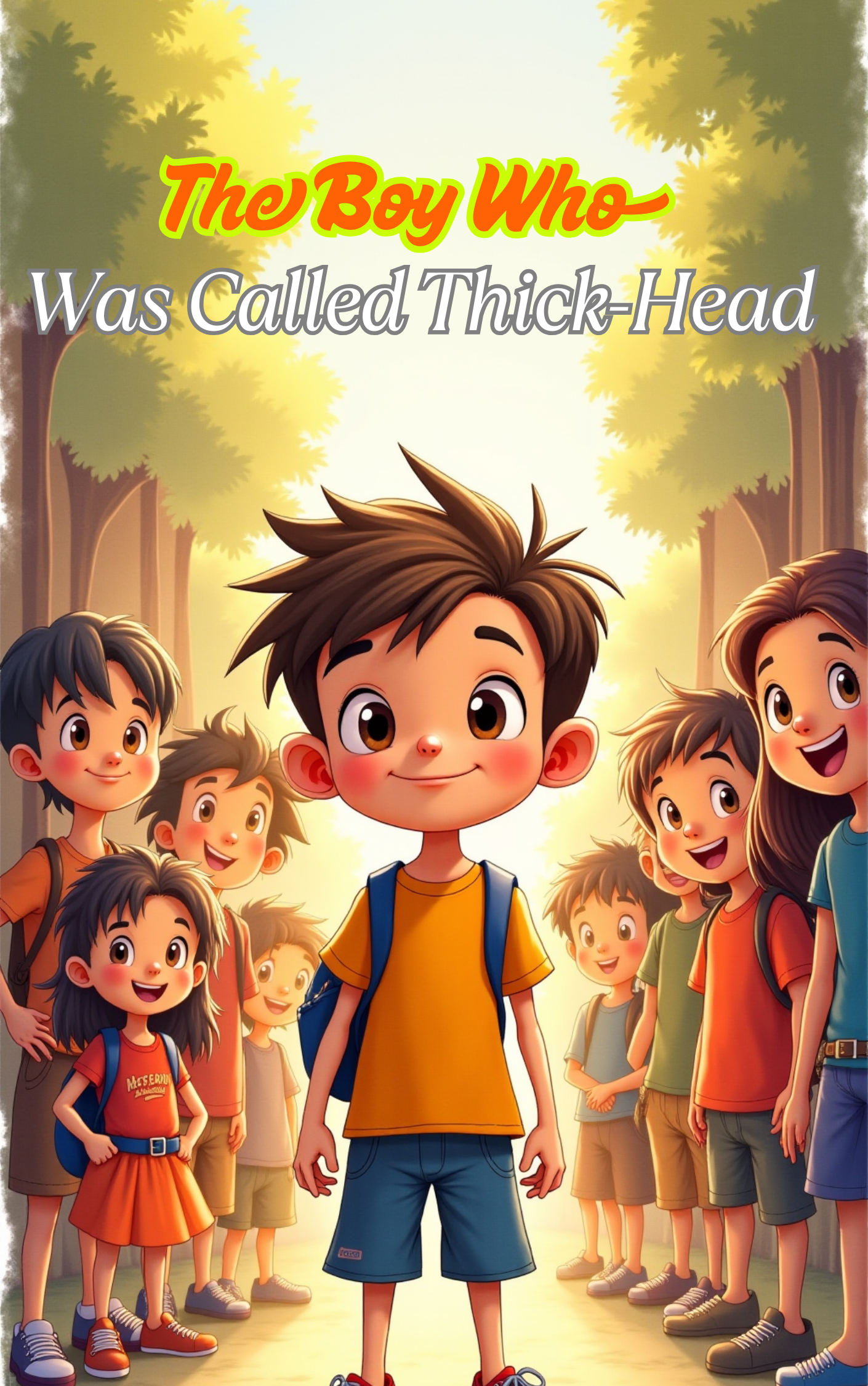 Boy with a thick head embracing his uniqueness in a Put Me In The Story Canada personalized book.