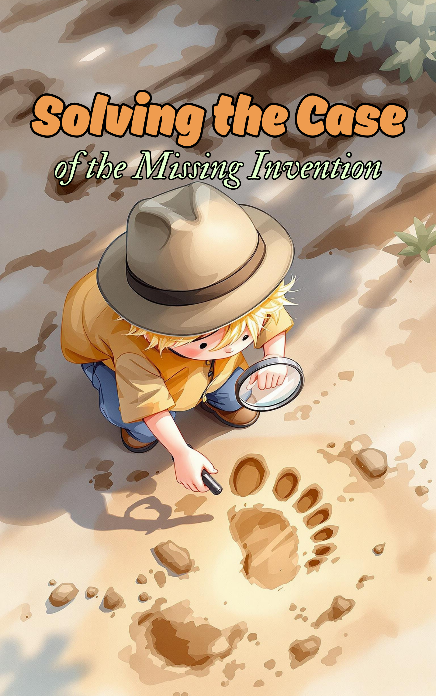 Child on a mission to find the missing invention in a Put Me In The Story Canada personalized book.