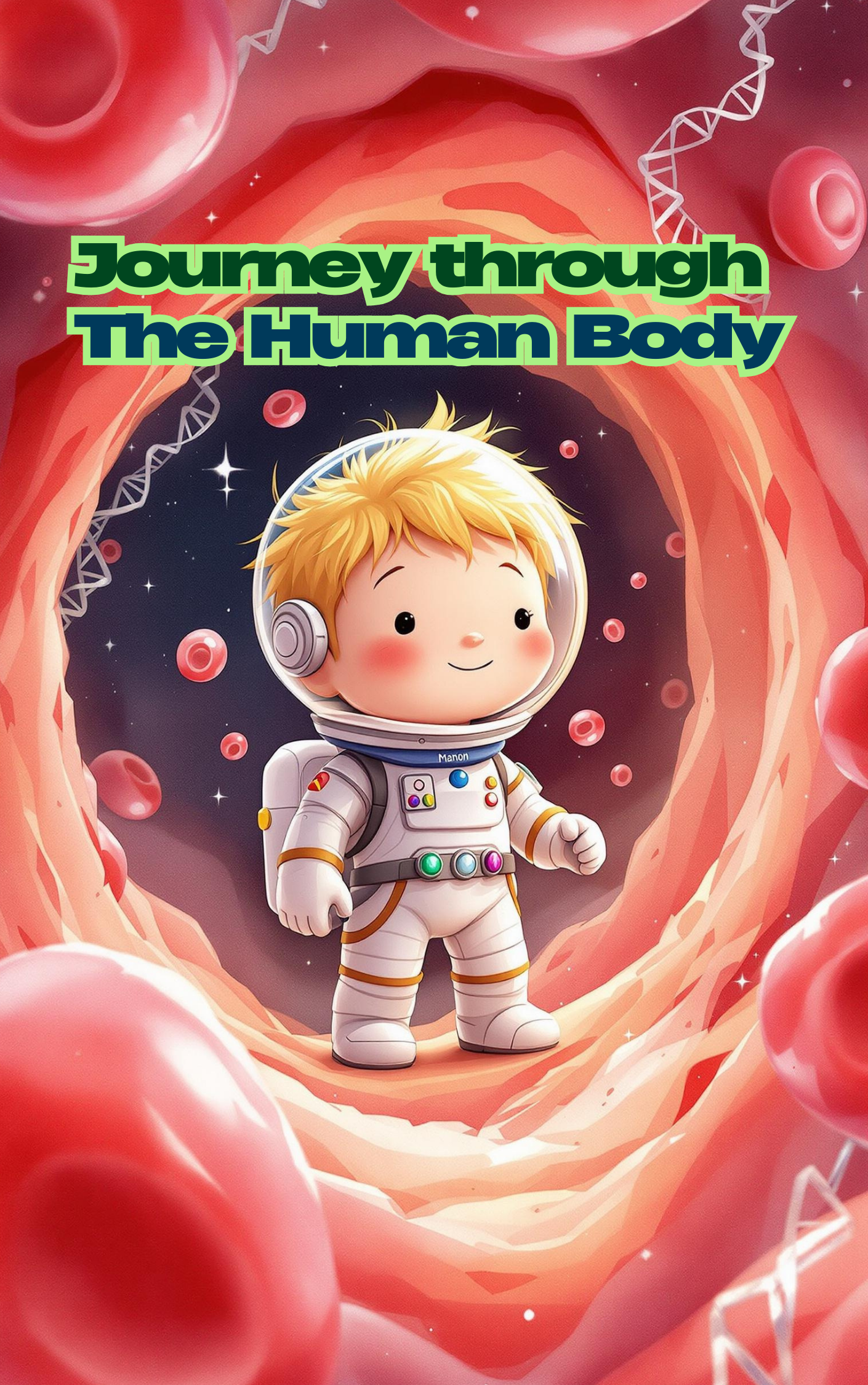 Child on a fascinating journey through the human body in a Put Me In The Story Canada personalized book.