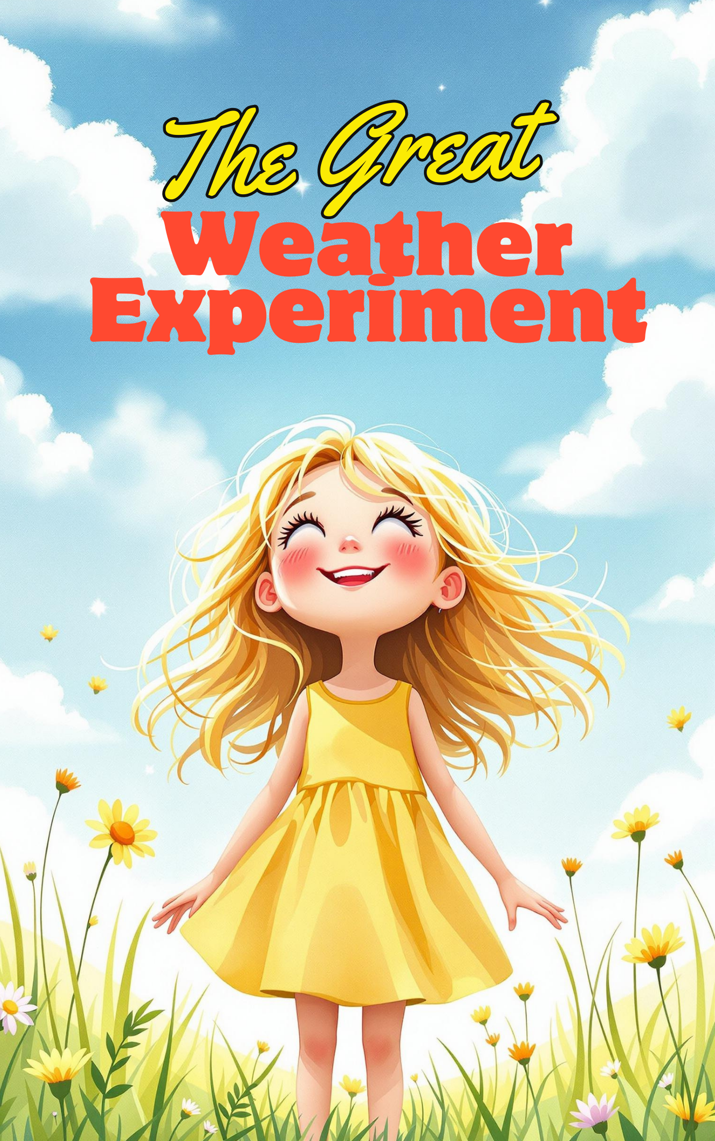 Little girl exploring a fun weather experiment in a Put Me In The Story Canada personalized book.