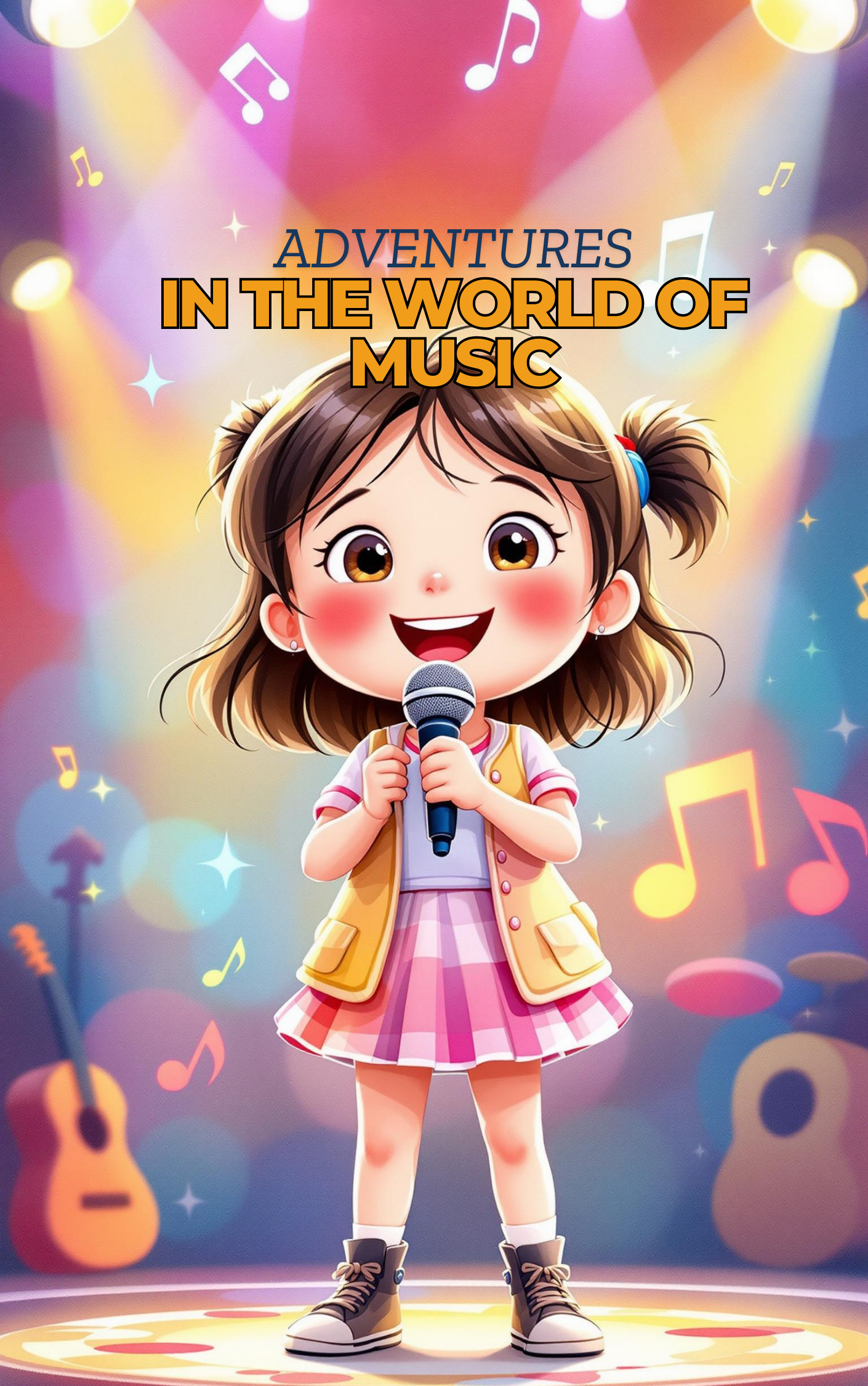 Little girl sharing her love for music in a Put Me In The Story Canada personalized book.