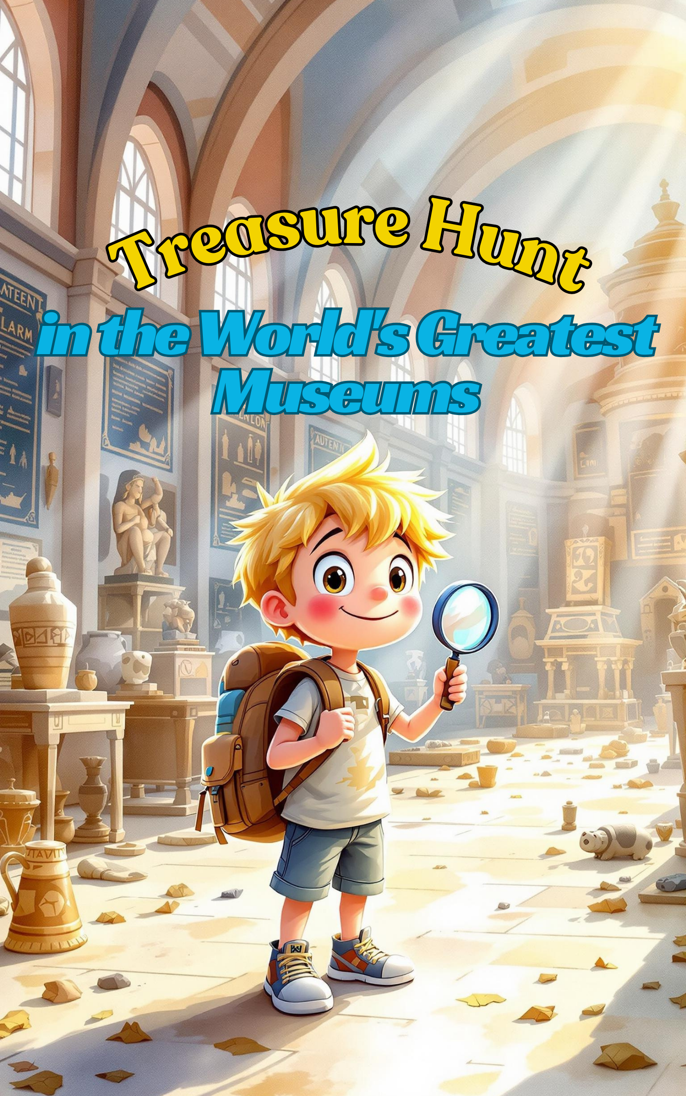 Little boy treasure hunting on a magical quest in a Put Me In The Story Canada personalized book.