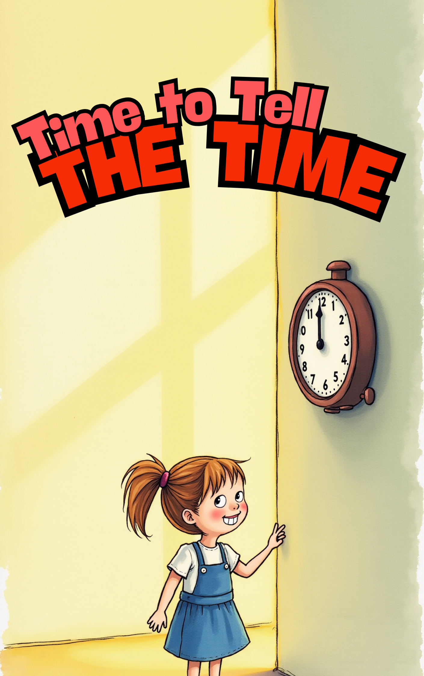 Discovering how to read clocks for kids in a Put Me In The Story Canada personalized book.
