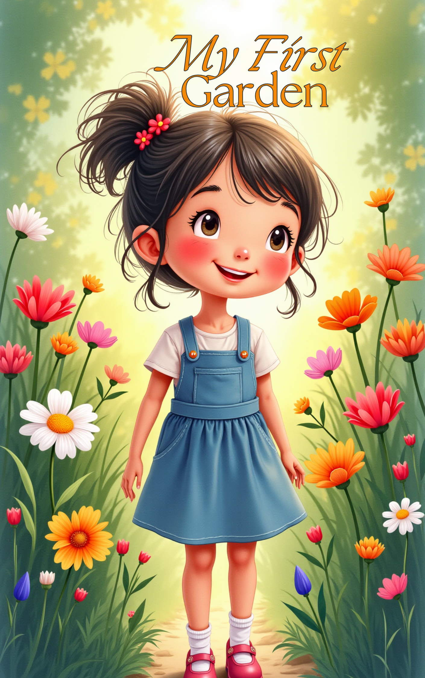 Learning how to grow a garden for the first time in a Put Me In The Story Canada personalized book.