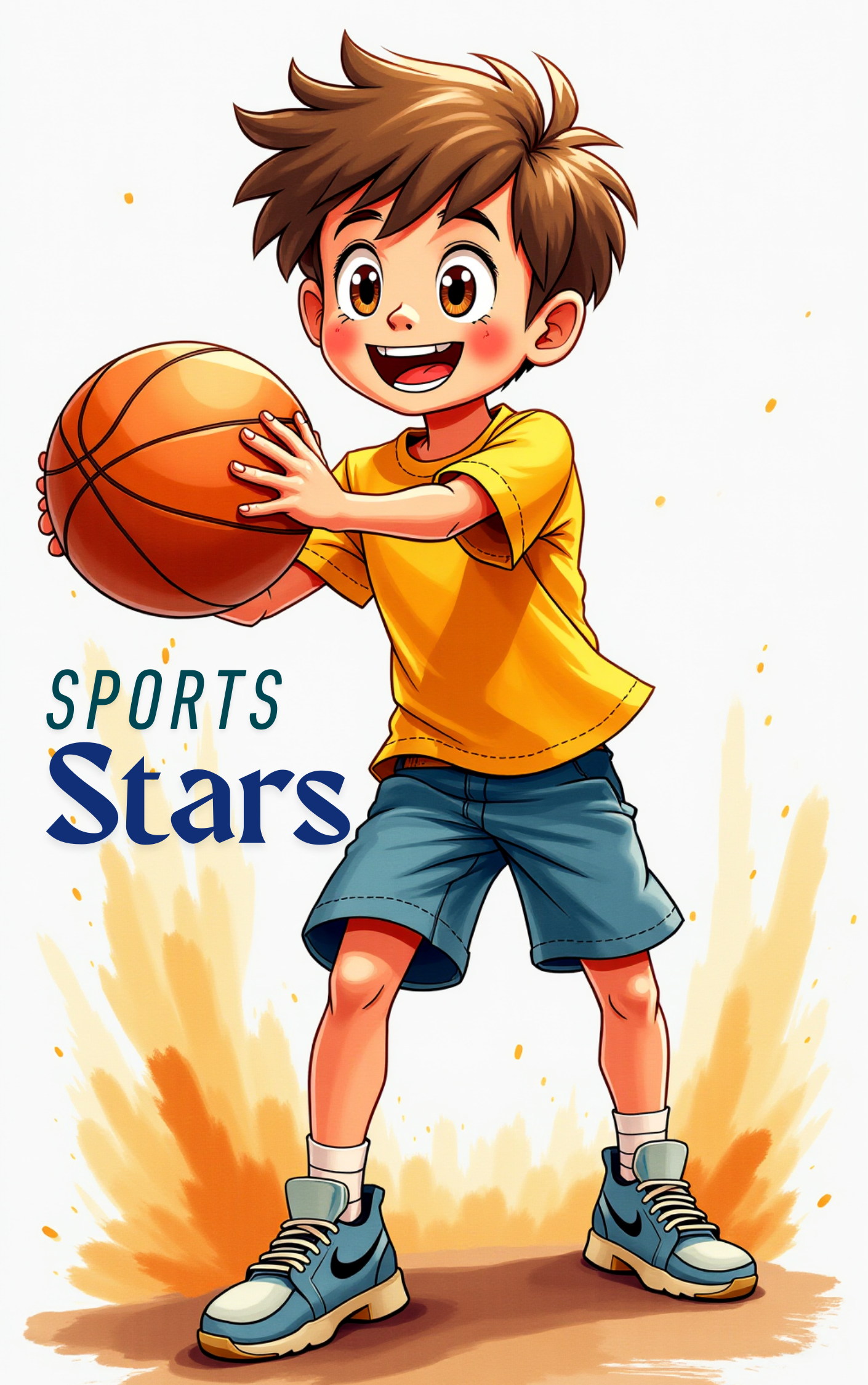 Becoming a sports star for kids in a Put Me In The Story Canada personalized book.