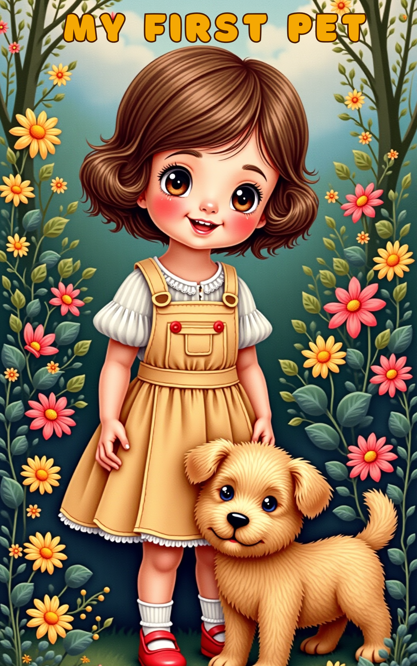 Child meeting their first pet, a moment from Put Me In The Story Canada personalized book.