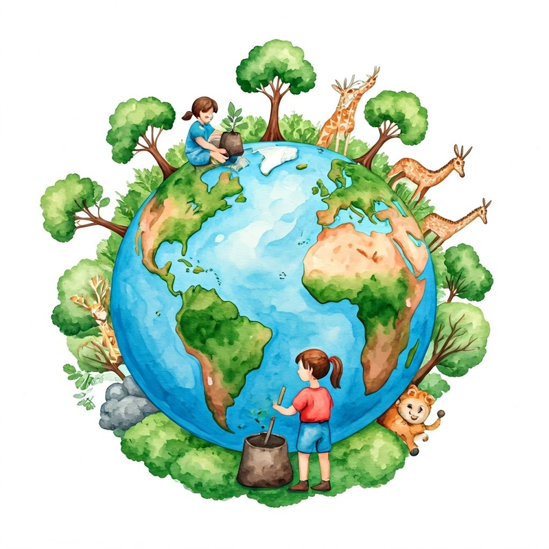 Kids celebrating Earth Day in Canada