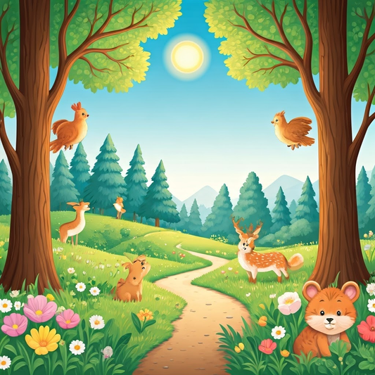 Happy Spring Forest With Wildlife from Put Me In The Story Canada