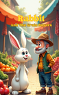 Rabbit talking to grain buyers in a Put Me In The Story Canada personalized book.