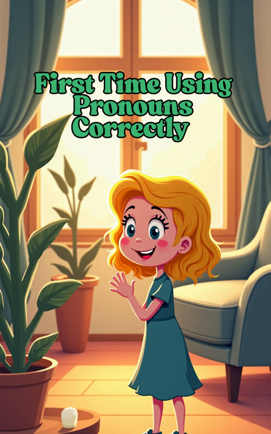 Developing language skills with a little girl in a Put Me In The Story Canada personalized book.