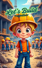 Little boy playing like an engineer in a Put Me In The Story Canada personalized book.