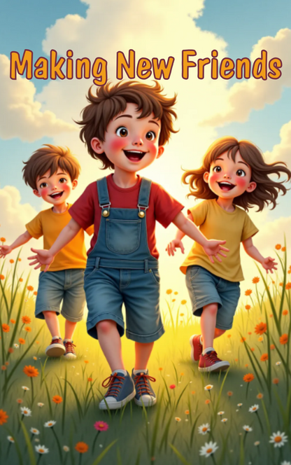 Children happily playing together in a Put Me In The Story Canada personalized book.