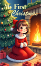 Little girl joyfully experiencing her first Christmas in a Put Me In The Story Canada personalized book.