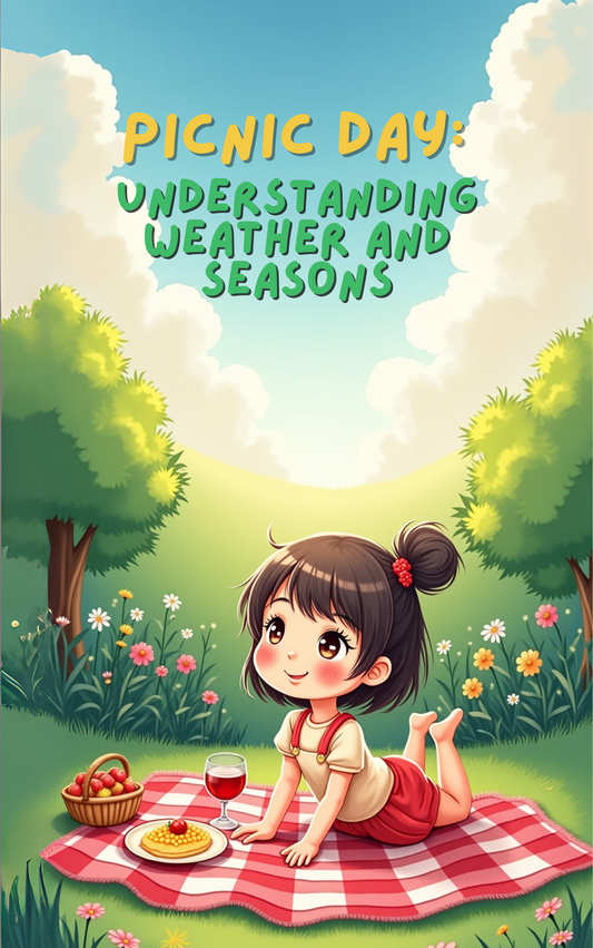 Little girl enjoying a sunny picnic day in a Put Me In The Story Canada personalized book.